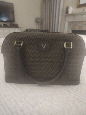 Vintage Mario Valentino Dark Brown Monogram Satchel